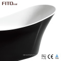 Modern Shaped Backrest Solid Surface Freestanding Acrylic Bathtub